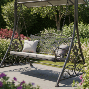 SwingLux Ferforje Bahçe Salıncağı